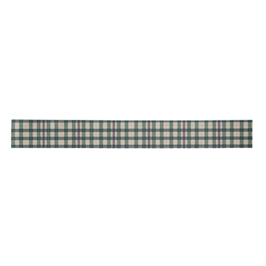 Moderner Schwarzer Schottisch Tartan Kariert Class Satinband (Vorderseite)