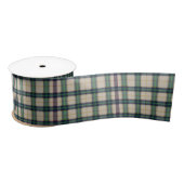 Moderner Schwarzer Schottisch Tartan Kariert Class Satinband (Spule)
