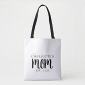 Moderner Schwarzer Script etablierter Mama-Individ Tasche (Vorderseite)