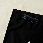 Moderner Schwarzer Sommerpool - Mit Monogramm Name Strandtuch (Beispiel)