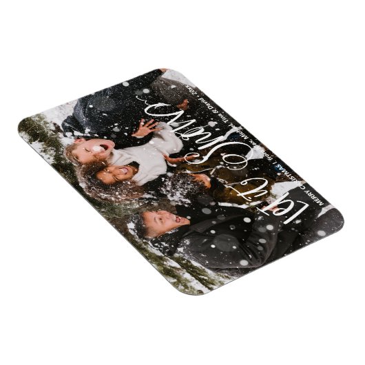 Moderner schwarzer Spaß Weiß feines Skript Let It Magnet (Rechte Seite)