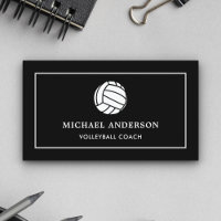 Moderner Schwarzer Sport Beruflich Volleyball-Coac