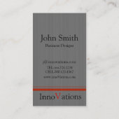 Moderner Schwarzer Streifen Visitenkarte (Rückseite)