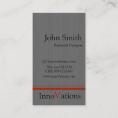 Moderner Schwarzer Streifen Visitenkarte (Rückseite)