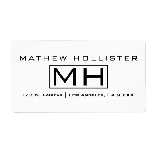 Moderner Schwarzer Text auf weißem Beruflichem Mon (Vorne)