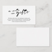 Moderner Schwarzer Tinte minimalistischer Schrifta Begleitkarte (Vorne/Hinten)