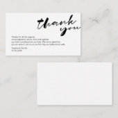 Moderner Schwarzer Tinten-Minimalismus-Schriftart, Begleitkarte (Vorne/Hinten)