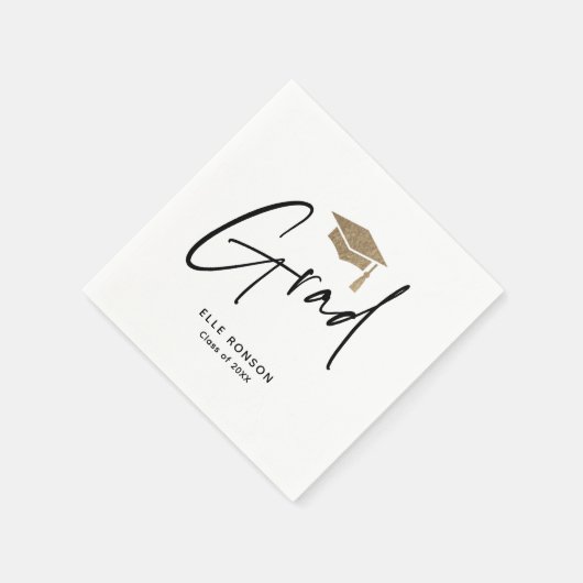 Moderner, schwarzer und weißer Abschluss Serviette (Ecke)