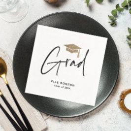 Moderner, schwarzer und weißer Abschluss Serviette