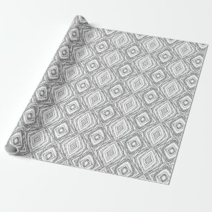 Moderner, schwarzer und weißer geometrischer Diama Geschenkpapier