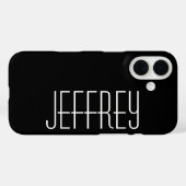 Moderner, schwarzer und weißer Jumbo-Name, Persona Case-Mate iPhone Hülle (Rückseite (Horizontal))