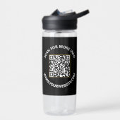Moderner schwarzer und weißer QR-Code, benutzerdef Trinkflasche (Links)