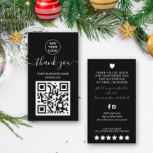 Moderner schwarzer und weißer QR-Code Vielen Dank
