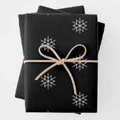 Moderner schwarzer und weißer Weihnachtsstar Geschenkpapier Set (Beispiel)