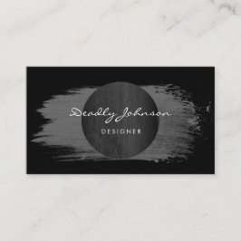 Moderner schwarzer Watercolor-abstraktes elegantes Visitenkarte
