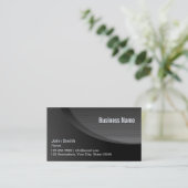 Moderner Schwarzmetall-Mesh-Pianist Visitenkarte (Stehend Vorderseite)