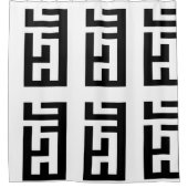 Moderner Schwarzweiss-Duschvorhang Duschvorhang (Vorderseite)