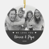 Moderner Schwarzweiß-Foto-Filter Keramik Ornament (Vorne)