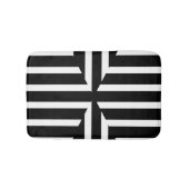 Moderner Schwarzweiss-Körper stripes Badmatte Badematte (Vorderseite)