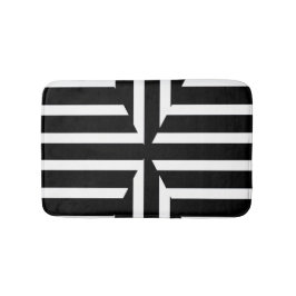 Moderner Schwarzweiss-Körper stripes Badmatte Badematte