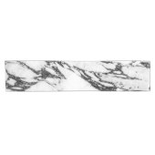 Moderner Schwarzweiss-Marmorstein Kurzer Tischläufer (Horizontal)