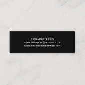 Moderner Schwarzweiss-QR Code-Berater Mini Visitenkarte (Rückseite)