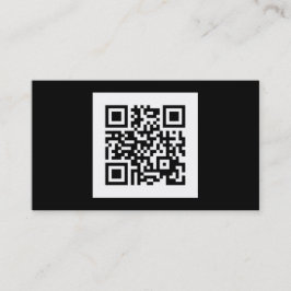 Moderner Schwarzweiss-QR Code Visitenkarte
