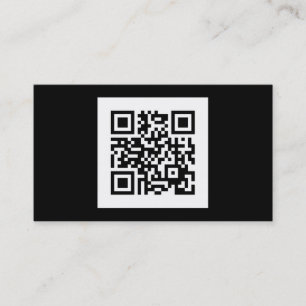 Moderner Schwarzweiss-QR Code Visitenkarte