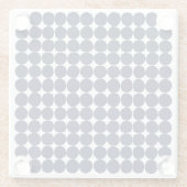 Moderner Schwarzweißpolka-Dot-Untersetzer Glasuntersetzer (Rückseite)