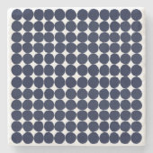 Moderner Schwarzweißpolka-Dot-Untersetzer Steinuntersetzer (Vorderseite)