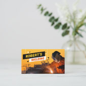 Moderner Schweißkontraktor für Schweißkunstwerksto Visitenkarte (Stehend Vorderseite)