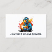 Moderner Schweißmetallschweißunternehmer Visitenkarte (Vorderseite)