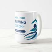 Moderner Schwimmteam-Trainer Kaffeetasse (VorderseiteRechts)