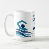 Moderner Schwimmteam-Trainer Kaffeetasse (Links)