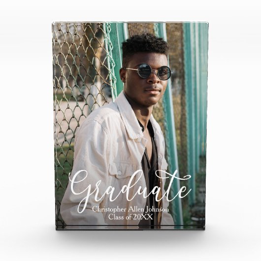 Moderner Script-Abschluss Fotoblock (Vorderseite)