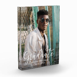 Moderner Script-Abschluss Fotoblock