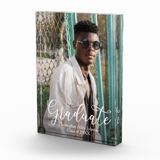 Moderner Script-Abschluss Fotoblock (Rechts)