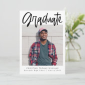 Moderner Script-Abschluss - Multi-Foto Ankündigung (Stehend Vorderseite)