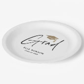 Moderner Script-Abschluss Pappteller (Schrägansicht)