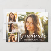 Moderner Script-Foto-Overlay-Abschluss Ankündigung (Vorderseite)