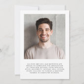 Moderner Script-Foto-Overlay-Abschluss Ankündigung (Rückseite)