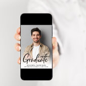 Moderner Script-Foto-Overlay-Abschluss Ankündigung