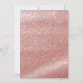 Moderner Script Glitzer Sweet 16 Rose Gold Einladung (Rückseite)