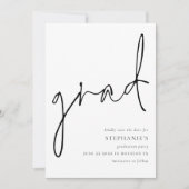 Moderner Script Grad Abschluss Save the Date (Vorderseite)