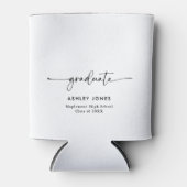 Moderner Script Graduate Abschluss Dosenkühler (Vorderseite)