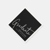 Moderner Script Graduate Einftiger Abschluss Serviette (Ecke)