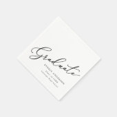 Moderner Script Graduate Einftiger Abschluss Serviette (Ecke)