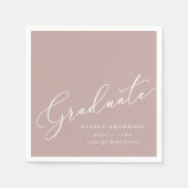 Moderner Script Graduate Einftiger Abschluss Serviette (Vorderseite)