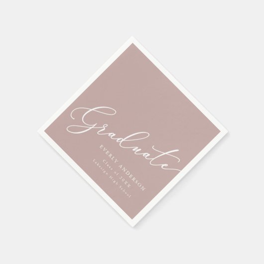 Moderner Script Graduate Einftiger Abschluss Serviette (Ecke)