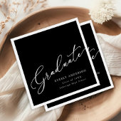 Moderner Script Graduate Einftiger Abschluss Serviette